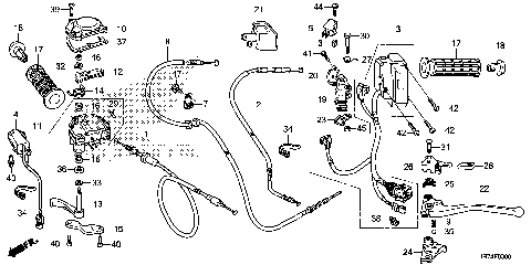 HANDLE LEVER@SWITCH@CABLE
