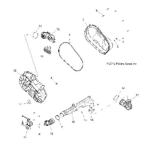 DRIVE TRAIN, CLUTCH COVER and DUCTING - ALL OPTIONS (49RGRCLUTCHCVR13900XP)