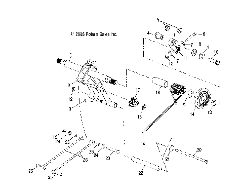 SUSPENSION, TORQUE ARM, REAR - S10NT5BSL/BSM/BEL/BSF (49SNOWTORQUEREAR09TRLTRG)