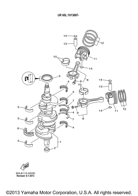 CRANKSHAFT PISTON 1013687-
