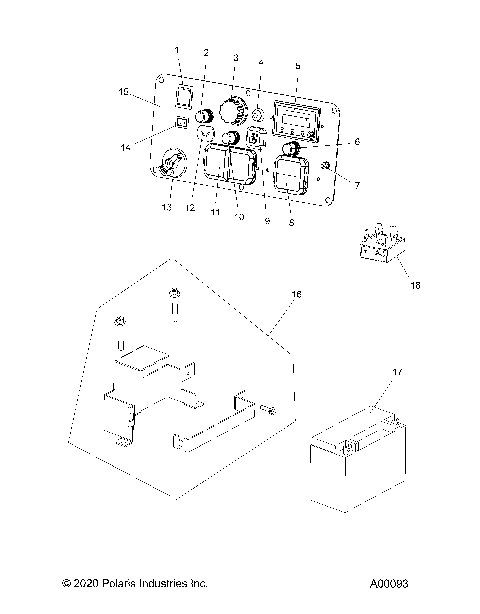 ELECTRICAL PANEL and BATTERY - P20GDGENA (A00093)