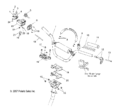 HANDLEBAR MOUNTING and CONTROLS (SPECIAL 08 BUILD) - S08PG8ES (49SNOWHANDLEBAR08800RMK)