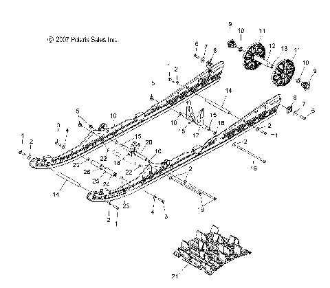 SUSPENSION, REAR (SPECIAL 08 BUILD) - S08PG8ES (49SNOWSUSPRR08800RMK)