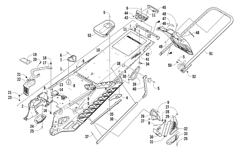 TUNNEL, REAR BUMPER, AND SNOWFLAP ASSEMBLY