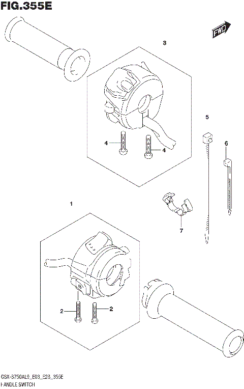 HANDLE SWITCH (GSX-S750YAL9 E33)