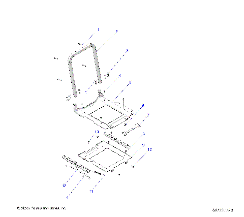 BODY, SLIDER DRIVERS SEAT