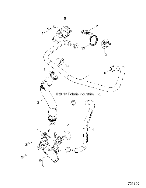 ENGINE, WATERPUMP AND BYPASS - R17RT_99 ALL OPTIONS (701109)