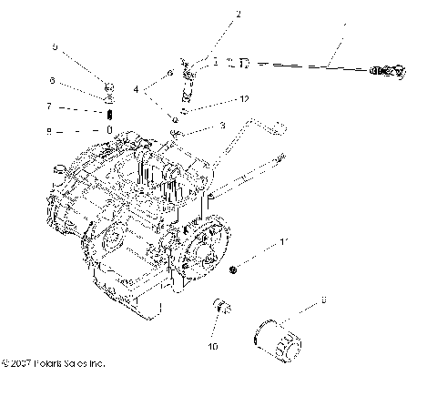 ENGINE, DIPSTICK and OIL FILTER - R09VH76FX (49ATVDIPSTICK08VISTA)