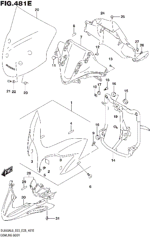 COWLING BODY (DL650XAL6 E33)