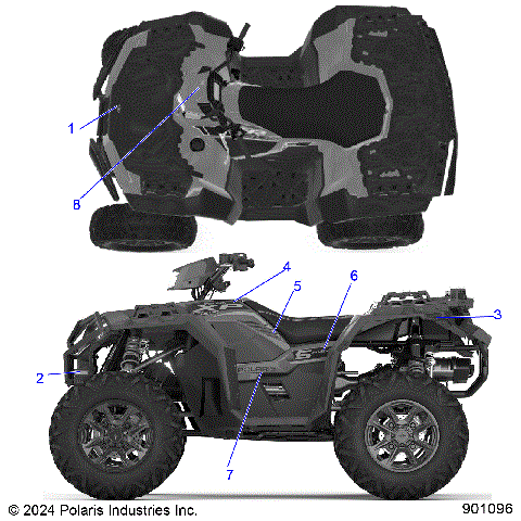 BODY, DECALS, GRAPHIC - A26SLZ95AF (901096)