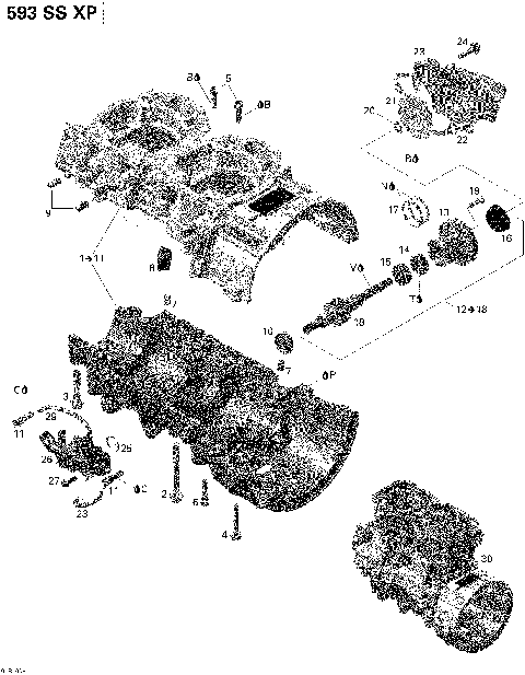 01- Crankcase, Water Pump And Oil Pump
