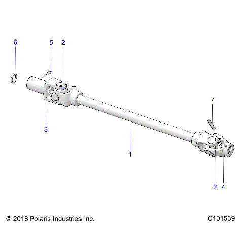 DRIVE TRAIN, FRONT PROP SHAFT - A20SEA57F1/E57F1 (C101539)
