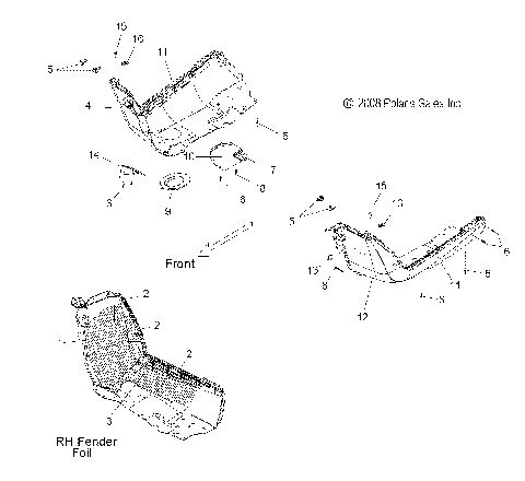 BODY, FENDERS, FOAM and FOIL - S09PM7JS/JSL (49SNOWFENDERS09700RMK)
