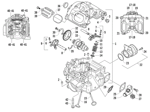 CYLINDER HEAD AND CAMSHAFT/VALVE ASSEMBLY