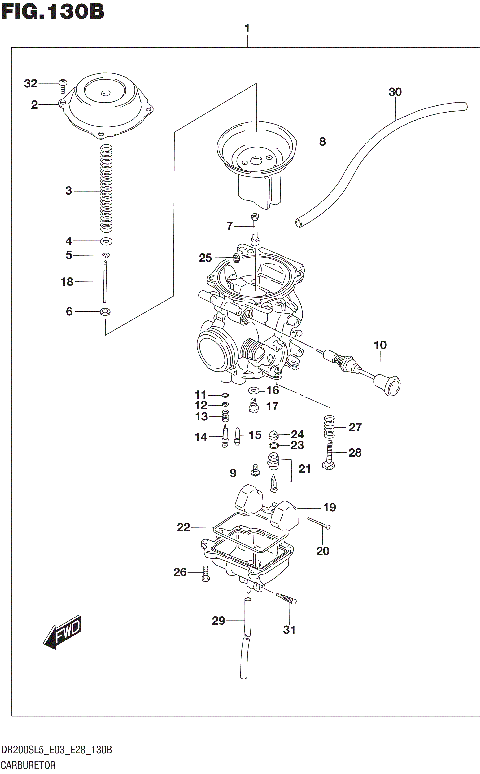 CARBURETOR (DR200SL5 E28)