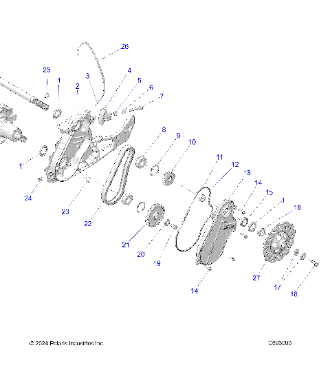 DRIVE TRAIN, CHAINCASE - S26TDP6RS (C603000)