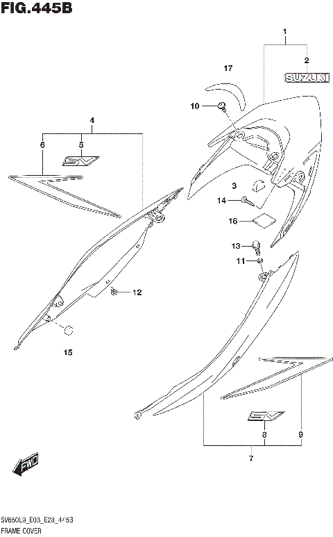 FRAME COVER (SV650L9 E03) (FOR AGT)