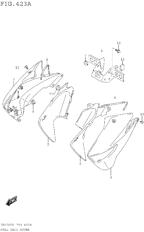 FUEL TANK COVER (GW250L5 P33)