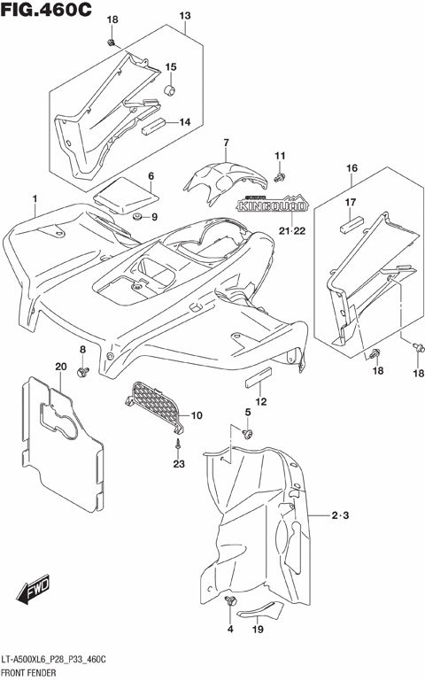 FRONT FENDER (LT-A500XZL6 P33)