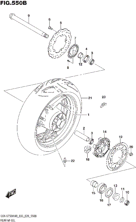 REAR WHEEL (GSX-S750A)
