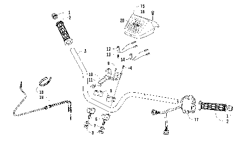 HANDLEBAR AND CONTROL ASSEMBLY [90935]