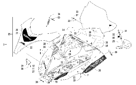 HOOD AND WINDSHIELD ASSEMBLY [87767]