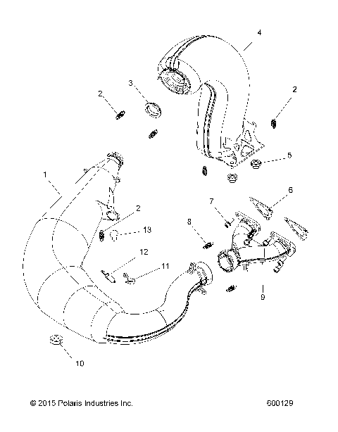 ENGINE, EXHAUST - S19SJA5BSL/BEL (600129)