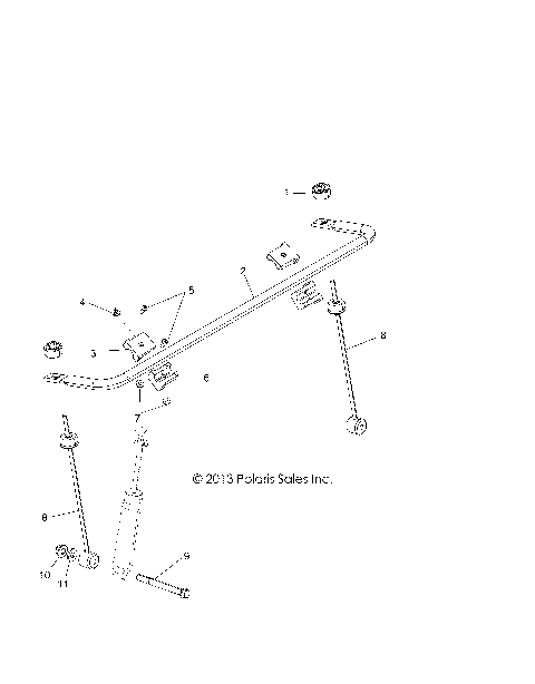 SUSPENSION, STABILIZER BAR, FRONT - Z14VH76AC/AD/EAI/EAK/EAJ/EAL/EAW (49RGRSTABILIZERFRT14RZR800)