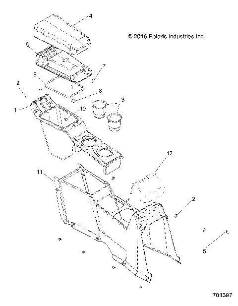 BODY, CENTER CONSOLE, REAR - G21GMD99AJ/AZ/BJ/BZ (701397)