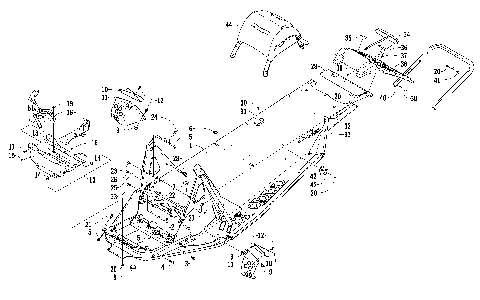 CHASSIS, REAR BUMPER, AND SNOWFLAP ASSEMBLY [91128]