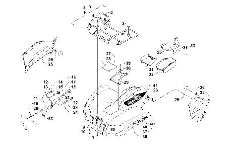 FRONT RACK, BODY PANEL, AND HEADLIGHT ASSEMBLIES [300178]