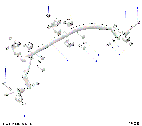 SUSPENSION, REAR STABILIZER BAR - G25GAB99 (C750518)