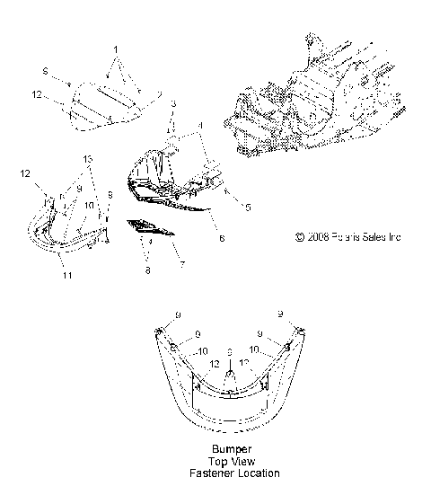 BODY, FRONT BUMPER and NOSEPAN - S09PB8ES/ESL (49SNOWBUMPER09600IQ)
