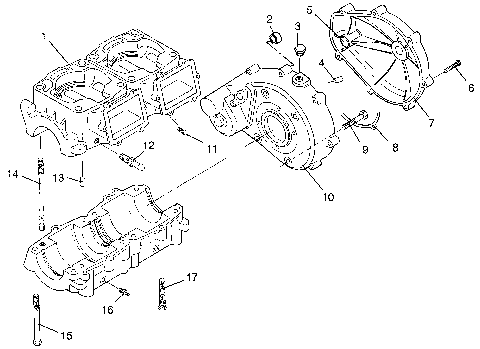 CRANKCASE SLT 700 B964166 and Intl. SLT 700 I964166 (4933923392B013)