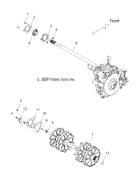 DRIVE TRAIN, DRIVESHAFT ASM. and JACKSHAFT ASM. - S12PU7ESL/EEL (49SNOWDRIVETRAIN10WIDE)
