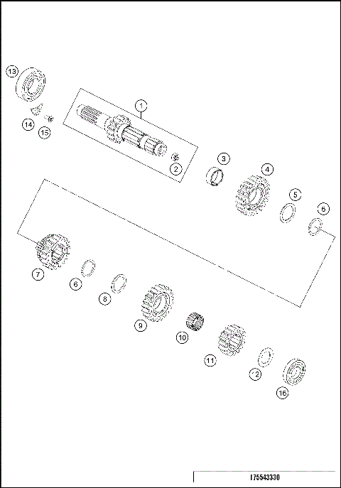 TRANSMISSION I - MAIN SHAFT