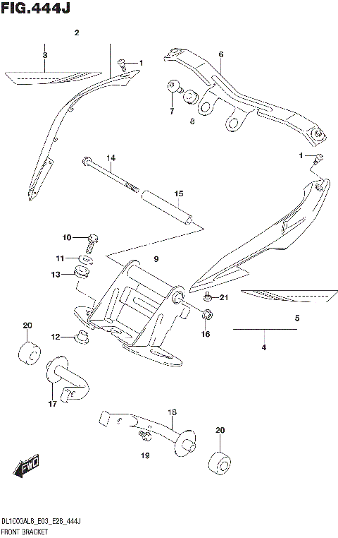 FRONT BRACKET (DL1000XAL8 E33)