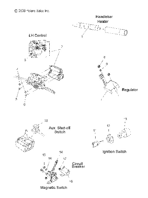 ELECTRICAL, SWITCHES and COMPONENTS - S12PT5BSL/BEL (49SNOWELECT10550SHIFT)