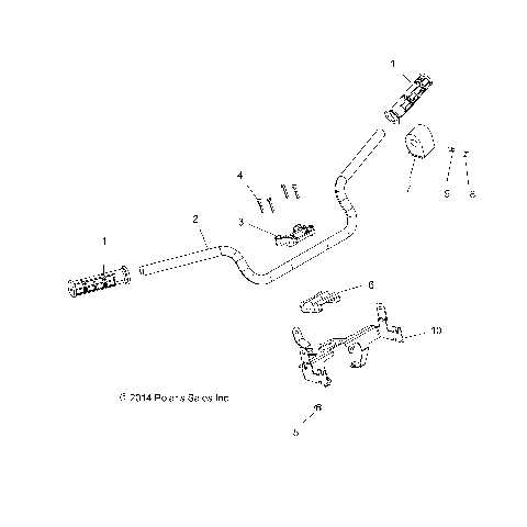 STEERING, HANDLEBAR and CONTROLS - A15SYE85FS (49ATVHANDLEBAR15850SP)