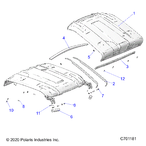 BODY, ROOF - R21RRK99A9/AP/AW/B9/BP/BW (C701181)