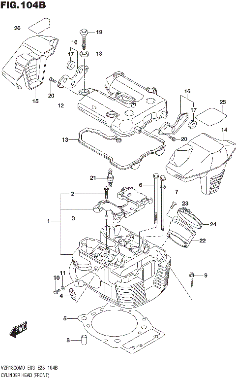 CYLINDER HEAD (FRONT) (VZR1800BZ)