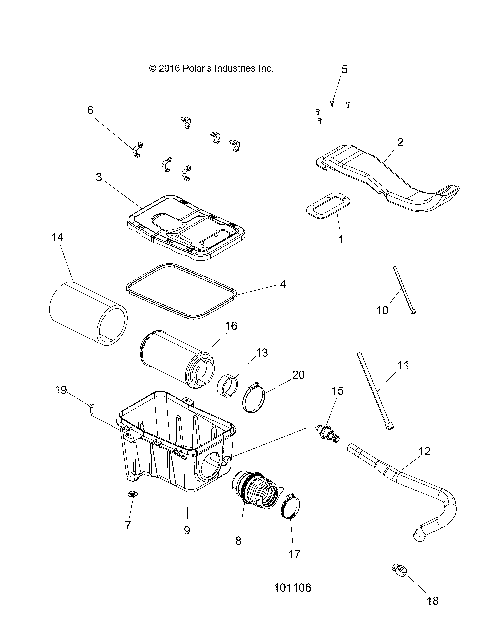 ENGINE, AIR INTAKE SYSTEM - A17SWE57N1 (101106)