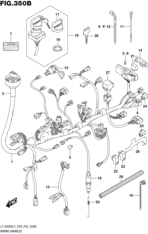 WIRING HARNESS (LT-A500XL7 P33)