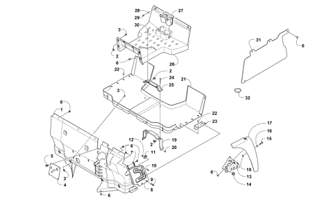 CONSOLE, FLOOR PANEL & STORAGE BOX ASSEMBLY