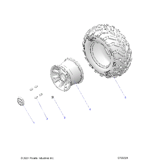 WHEELS, REAR - R25TAE99FM/TAS99CM/EM/GM (C733324)