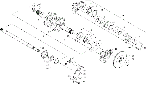 DRIVE TRAIN SHAFTS AND BRAKE ASSEMBLIES [109797]