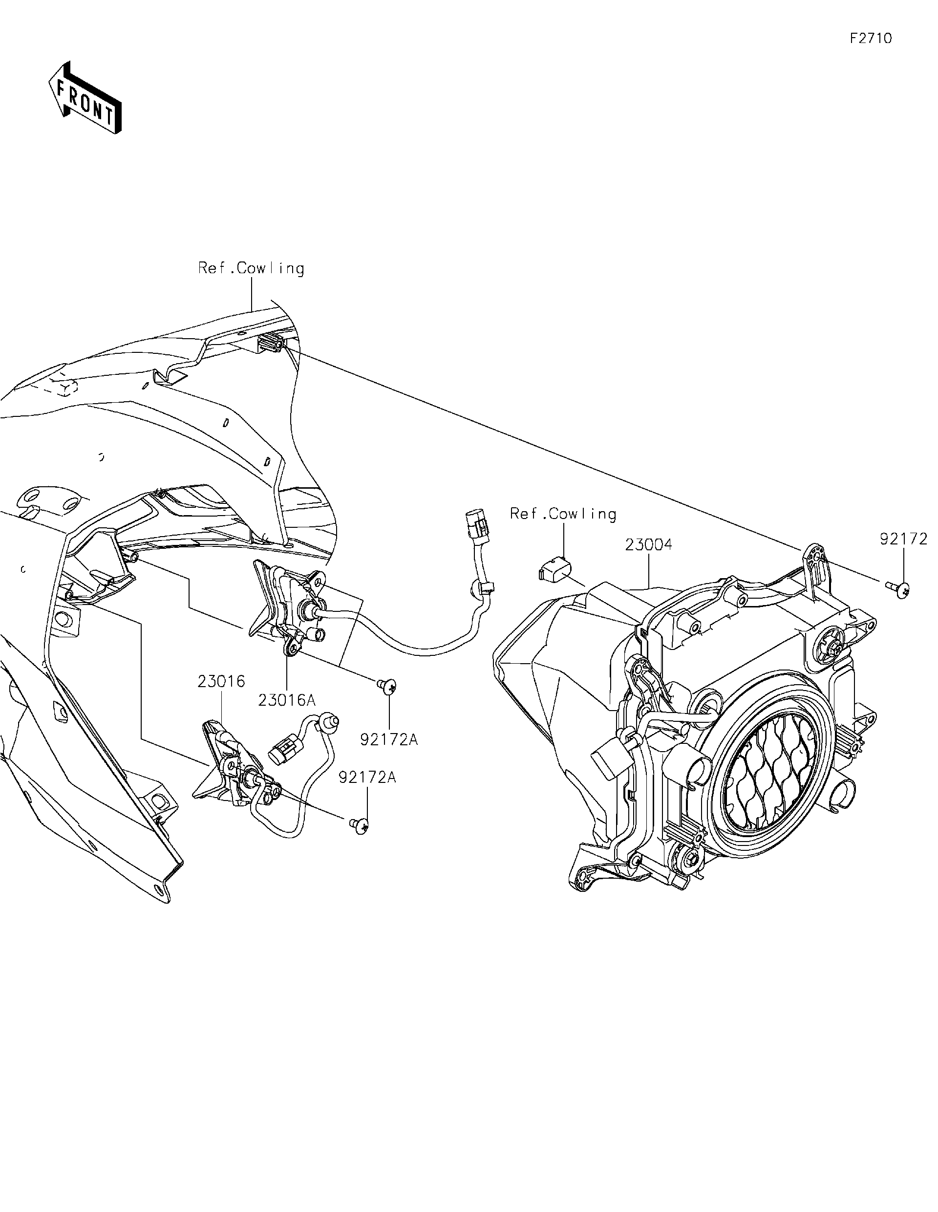 2024 Kawasaki NINJA H2® ABS (ZX1002JRFNL) Headlight(s)(JRFNN/JRFNL
