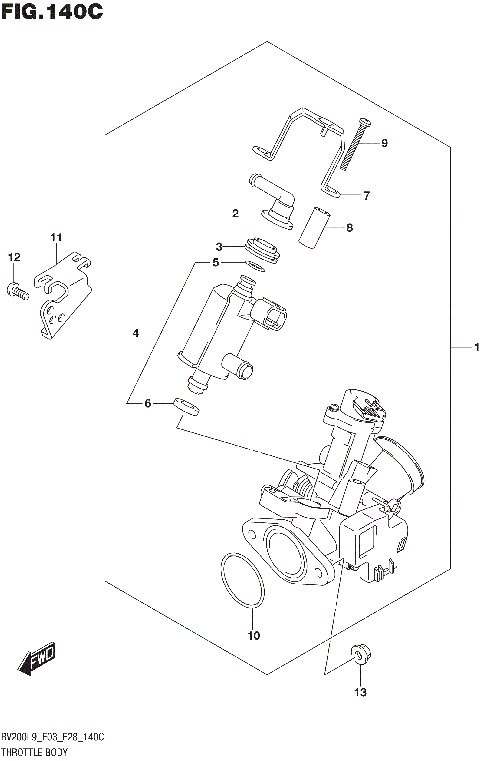 THROTTLE BODY (RV200L9 E33)