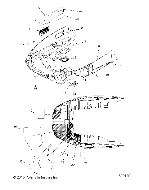BODY, NOSEPAN and FOIL - S19SJA5BSL/BEL (600120)