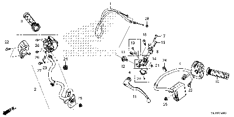 HANDLE LEVER@SWITCH@CABLE